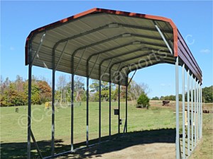 Regular Style Carport with Top Only and 4  Braces on All Legs 1
